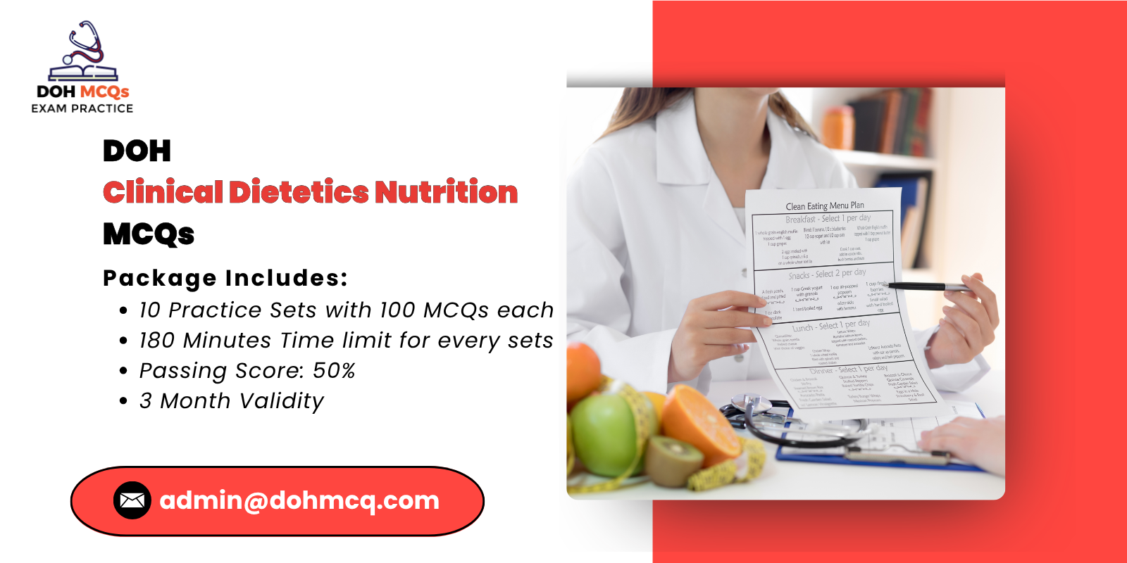 DOH clinical dietetics nutrition MCQs