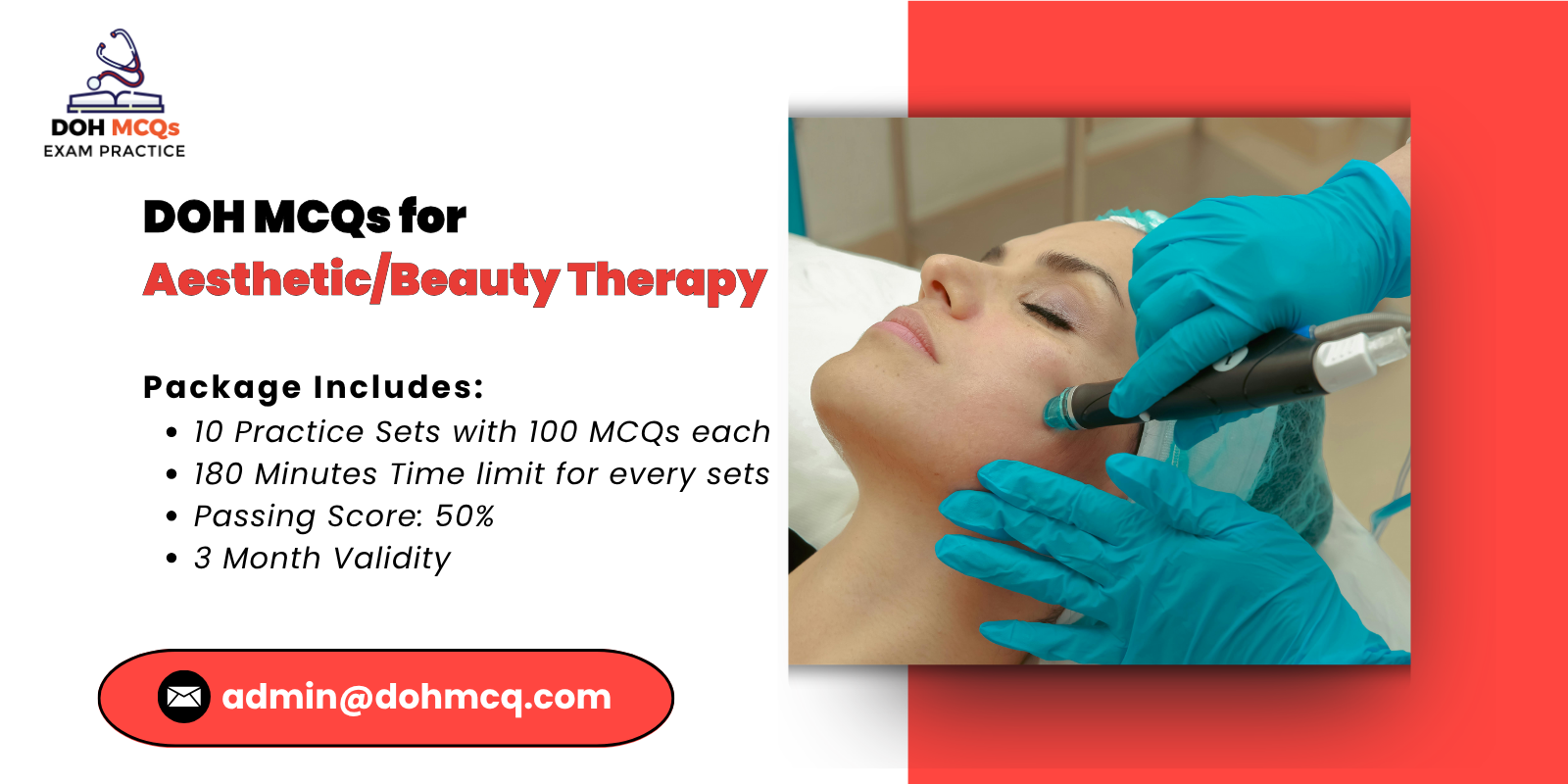 DOH MCQs for Aesthetic/Beauty Therapy