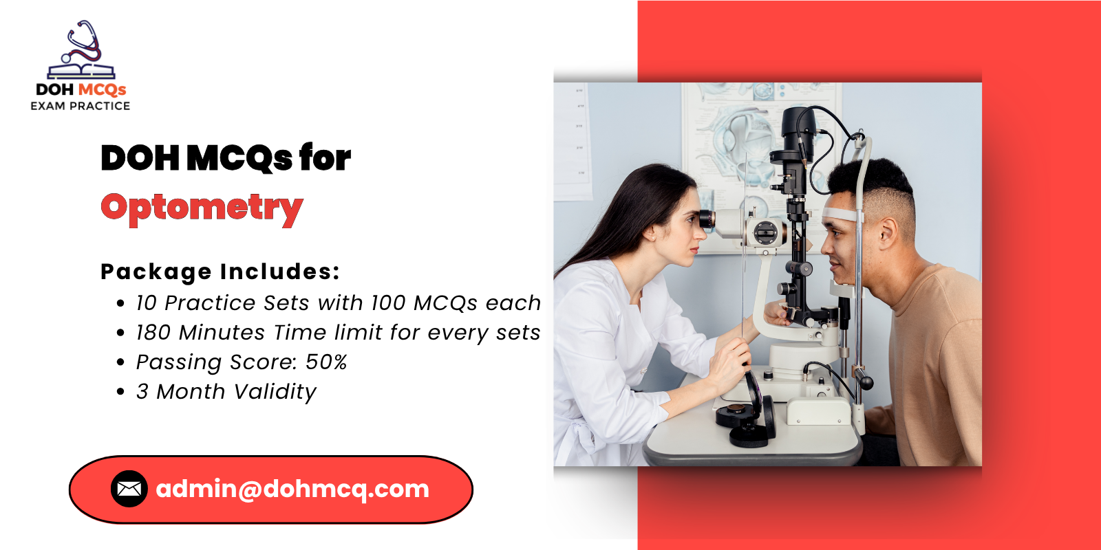 DOH MCQs for optometry