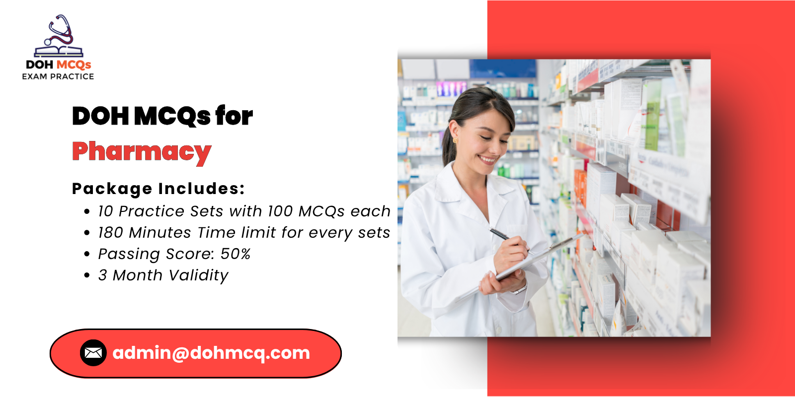 DOH MCQs for pharmacy