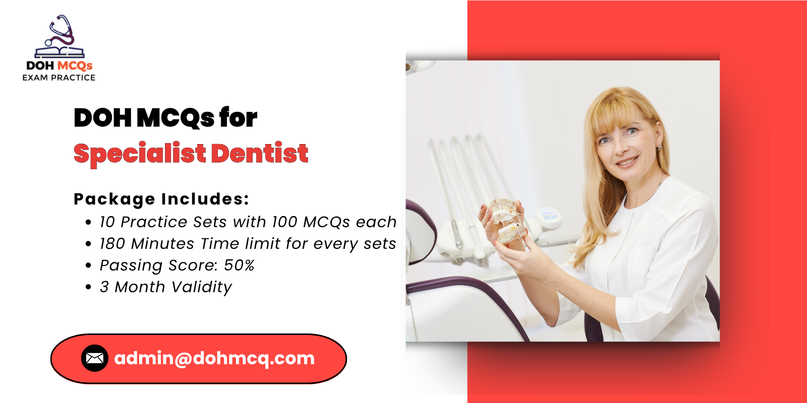 DOH MCQs for specialist dentist