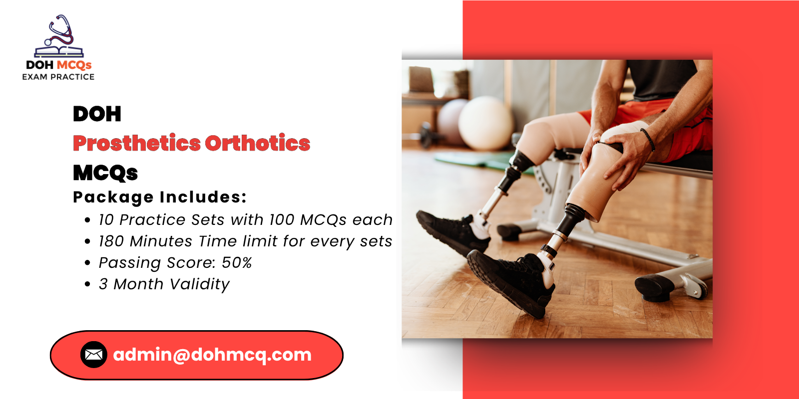 DOH prosthetics orthotics MCQs