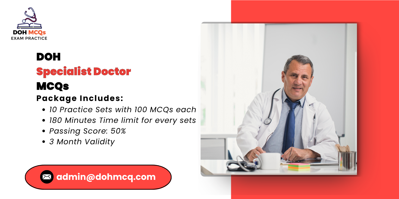 DOH specialist doctors MCQs