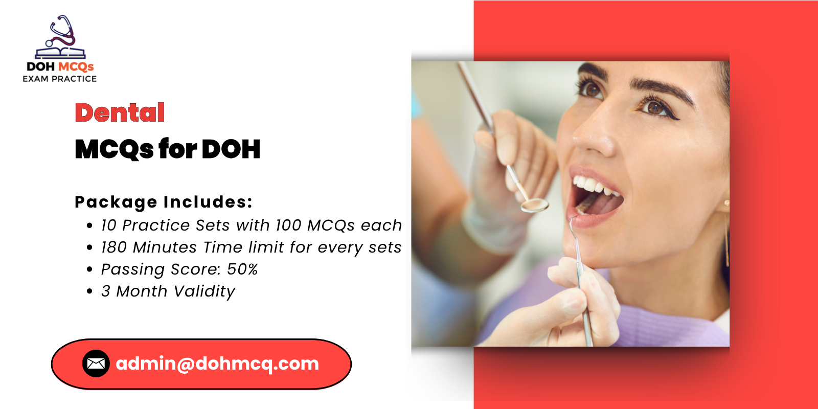 dental MCQs for DOH