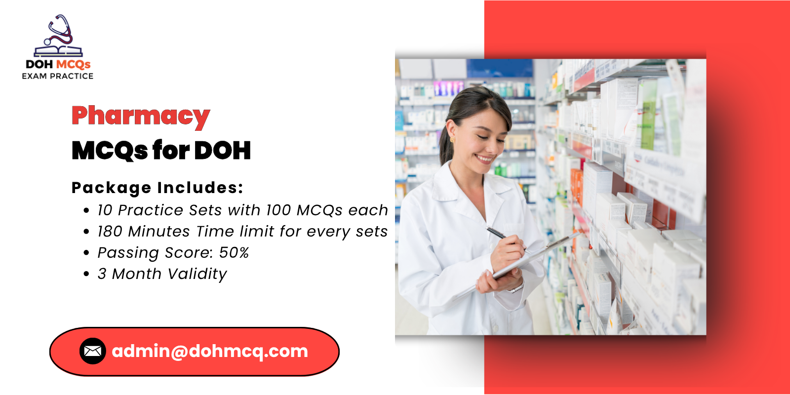 pharmacy MCQs for DOH