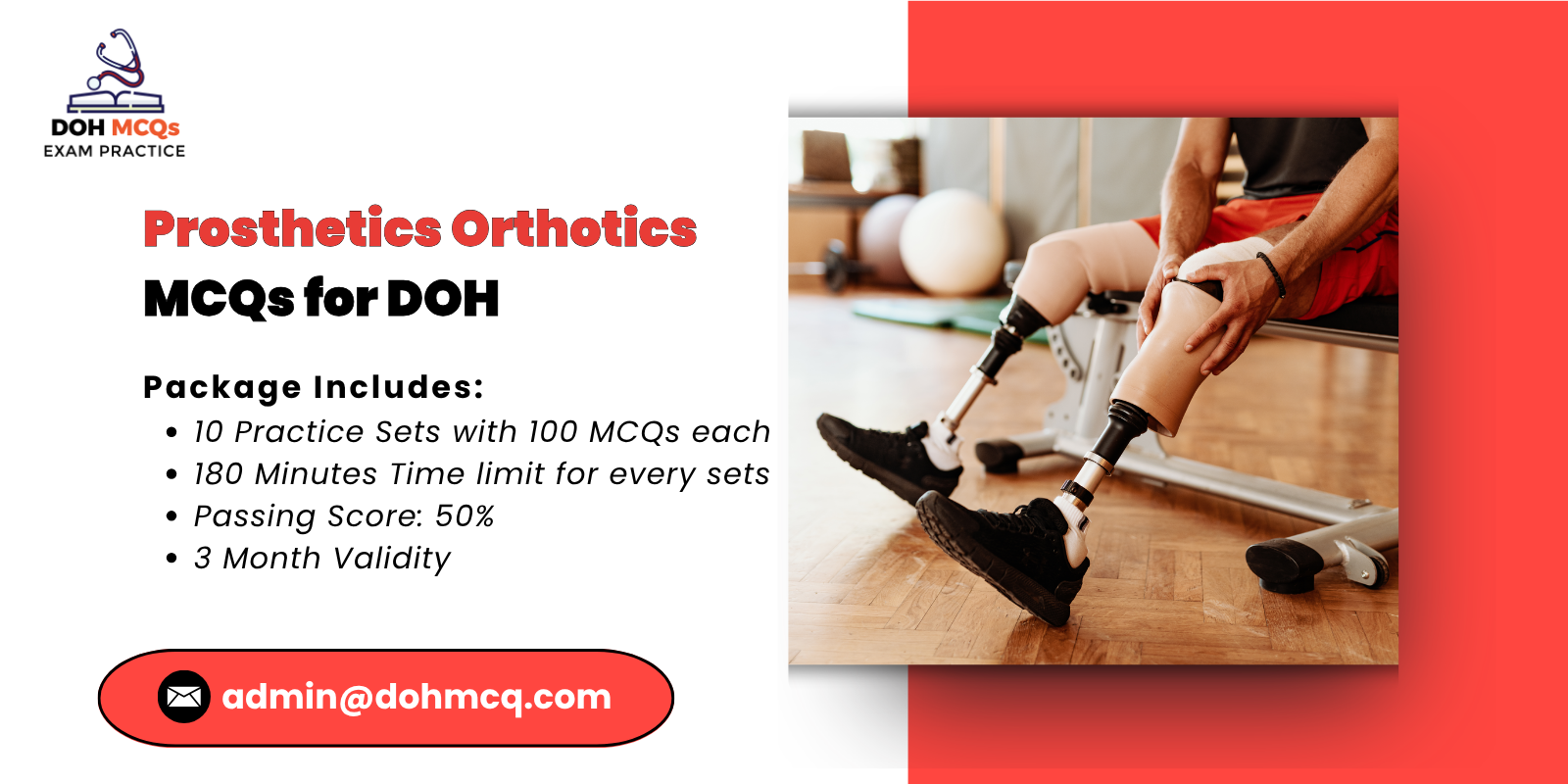 prosthetics orthotics MCQs for DOH