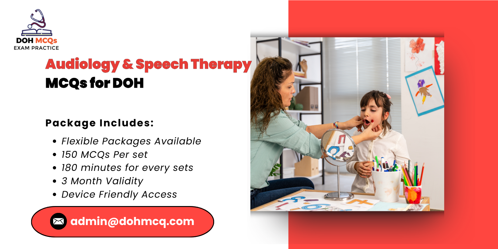 Audiology Speech Therapy MCQs for DOH
