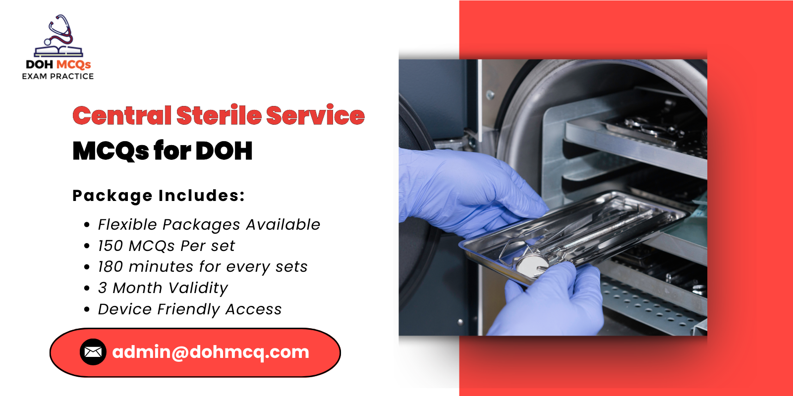 Central Sterile Service MCQs for DOH