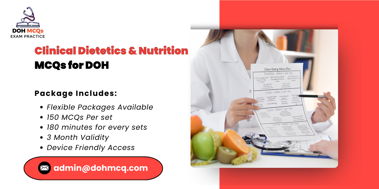 Clinical Dietetics Nutrition MCQs for DOH