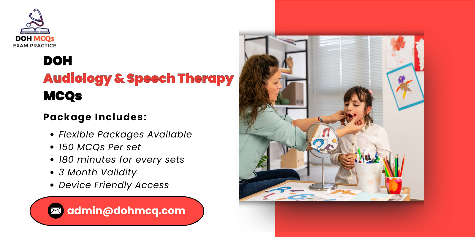 DOH Audiology Speech Therapy MCQs