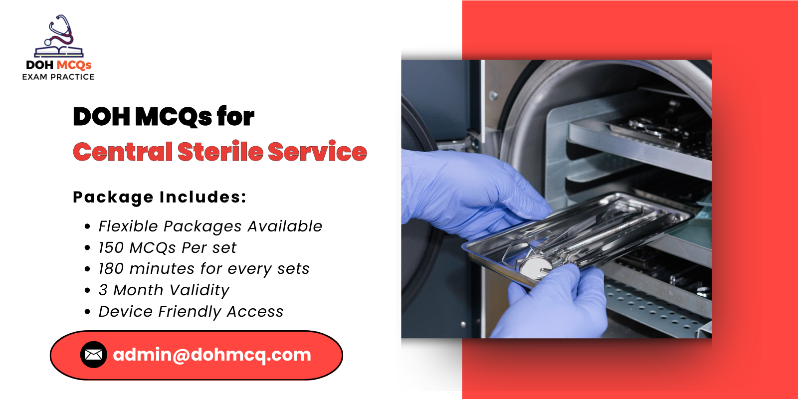 DOH MCQs for Central Sterile Service