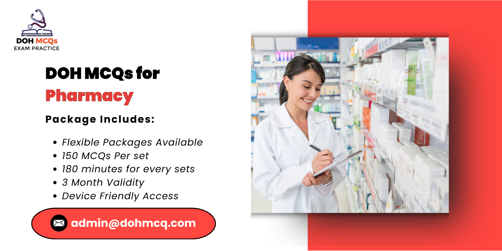 DOH MCQs for Pharmacy