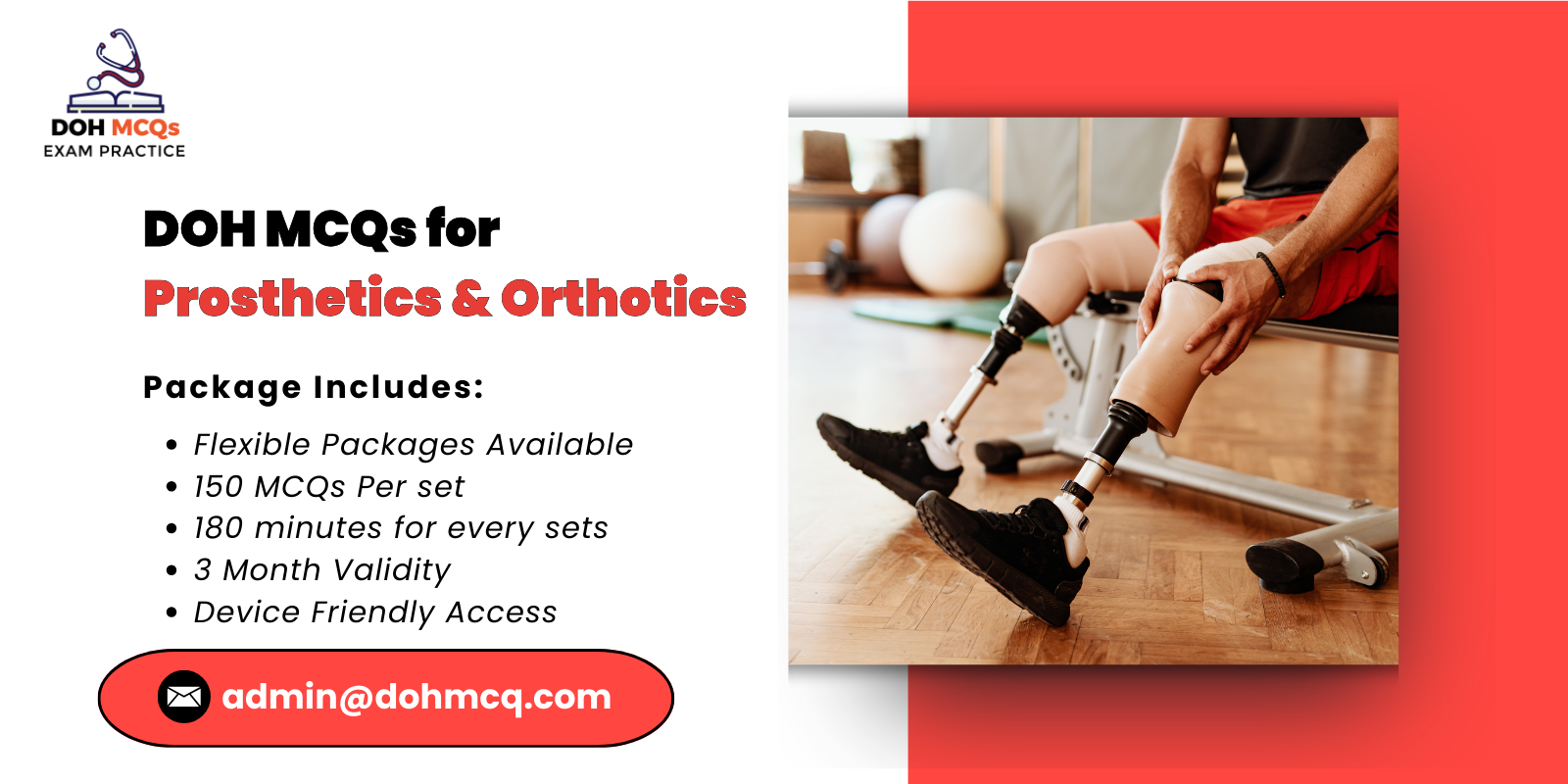 DOH MCQs for Prosthetics Orthotics