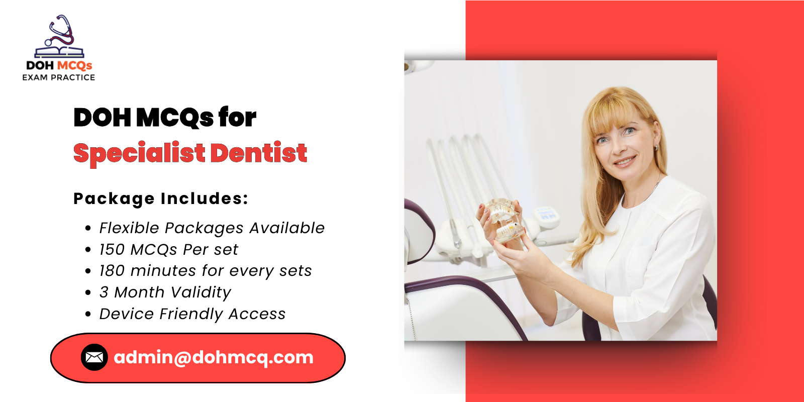 DOH MCQs for Specialist Dentist