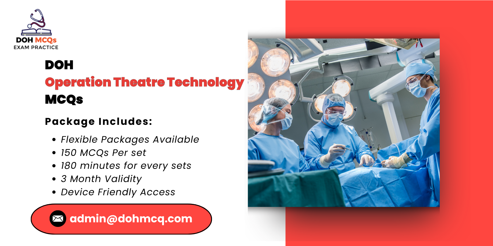 DOH Operation Theatre Technology MCQs