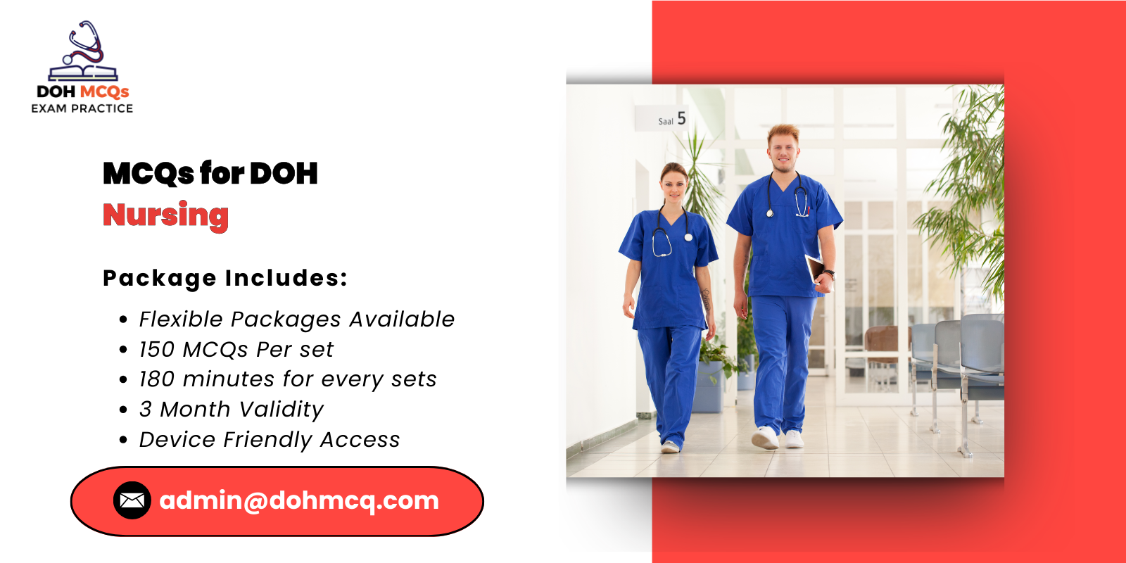 MCQs for DOH Nursing