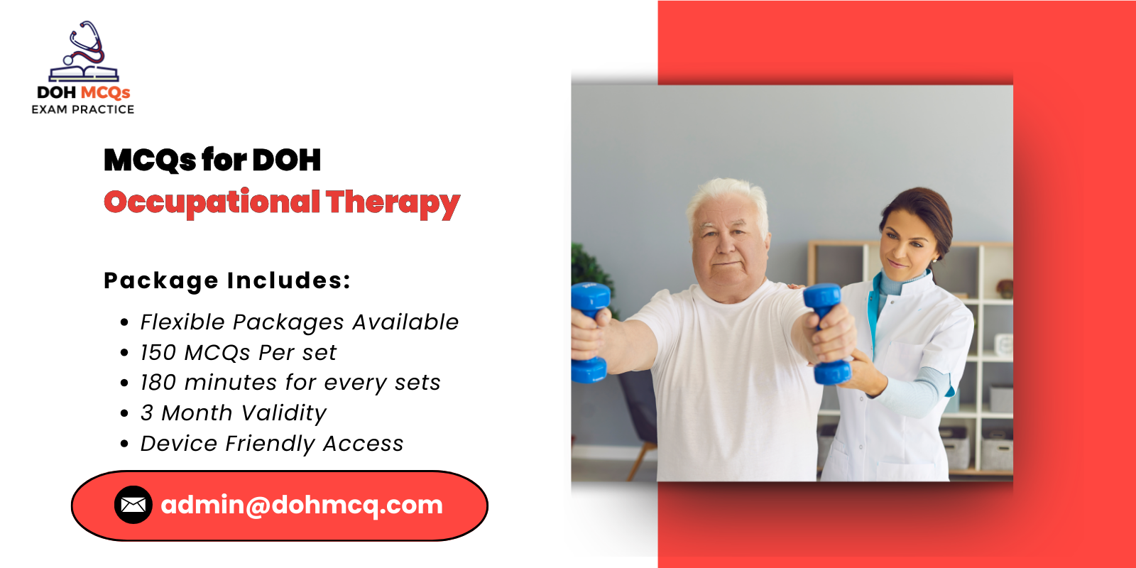 MCQs for DOH Occupational Therapy