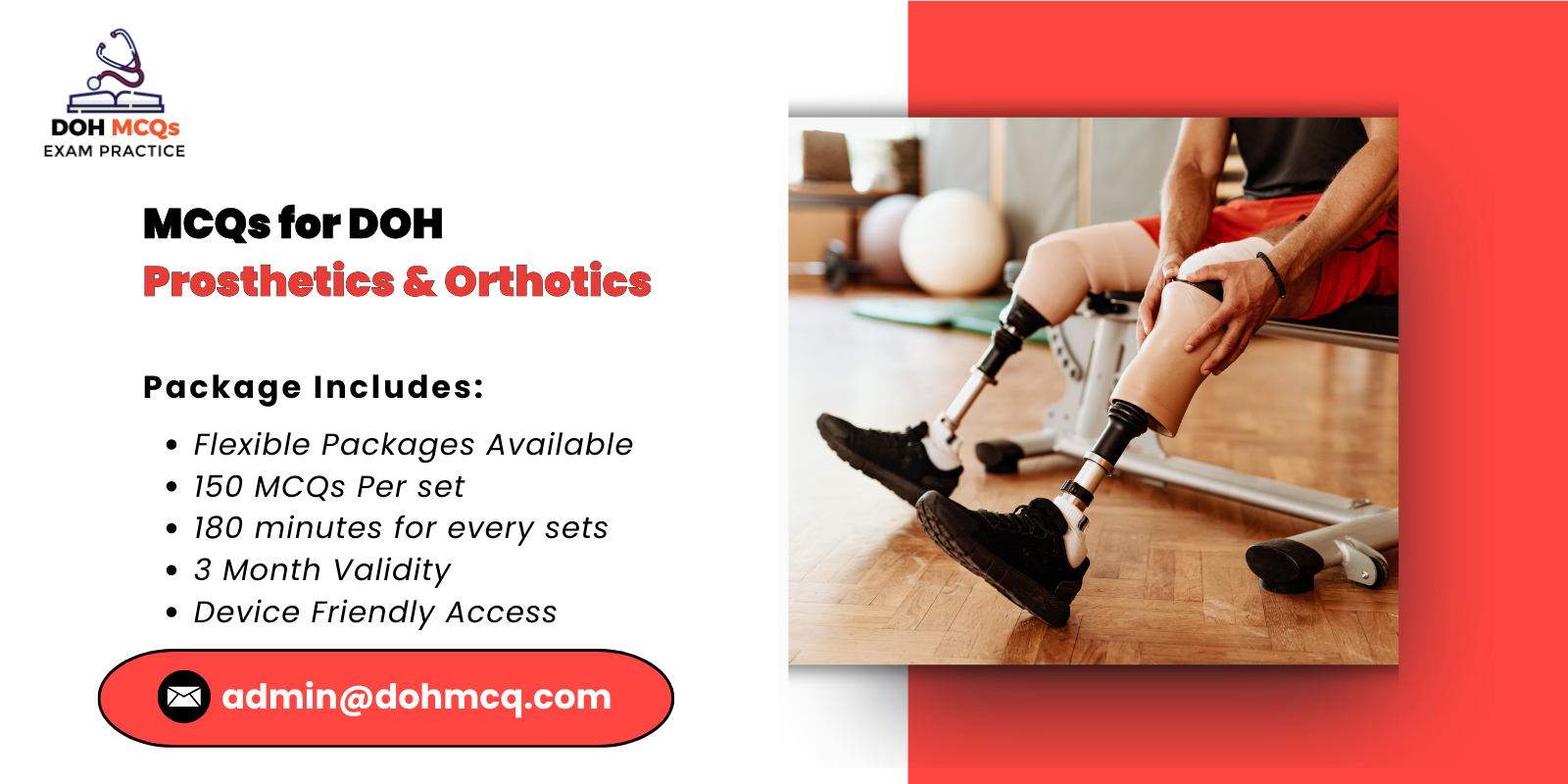 MCQs for DOH Prosthetics Orthotics