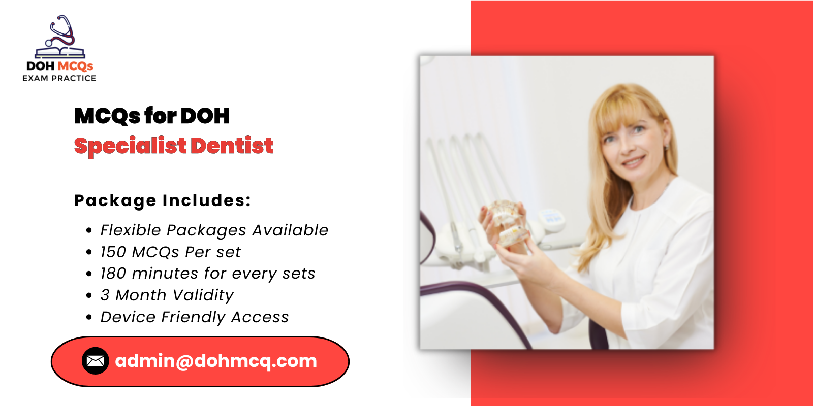 MCQs for DOH Specialist Dentist