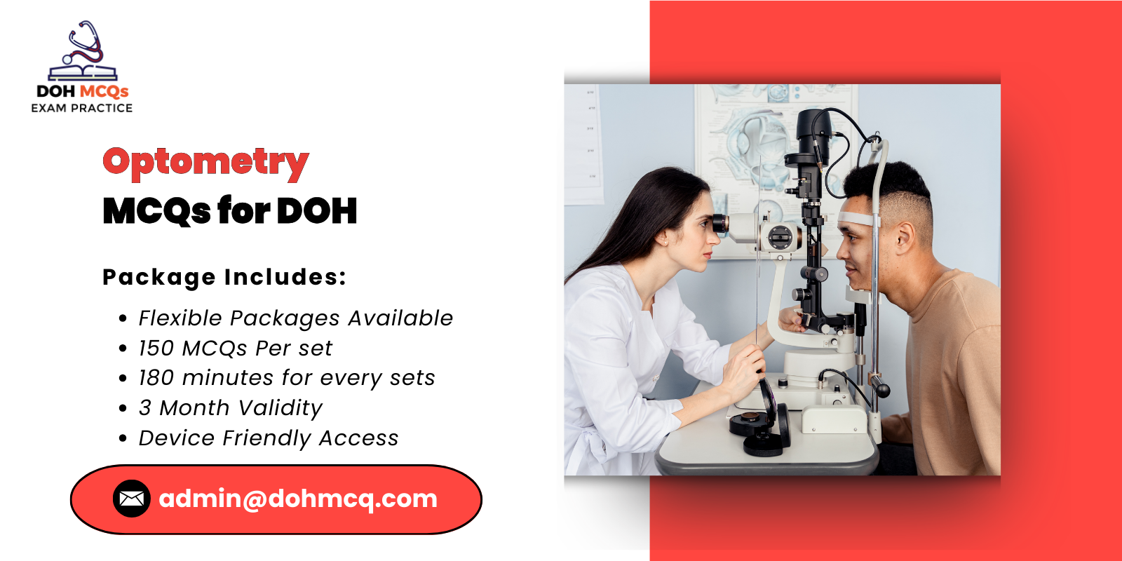 Optometry MCQs for DOH